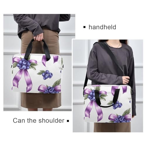 Bolso maletín para laptop 13-15.6 pulg ALAZA azul con estampado miniatura 2