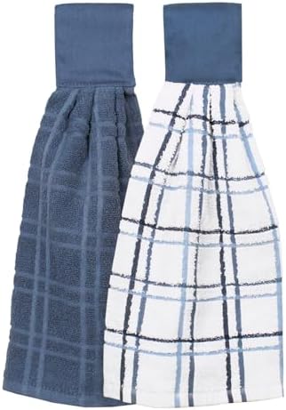 Ritz Premium 100% Cotton Solid and Multi Check Kitchen Tie Towel,...