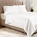 Empyrean Bedding 4-Piece King Bed Sheet Set with Corner Straps on Extra Deep Pocket and Sleep Guide, White
