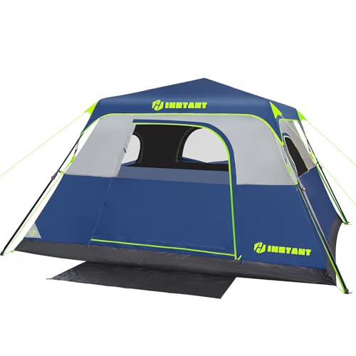 Image of Instant Tent, 6 Person Blackout Tents for Camping with Top Rainfly