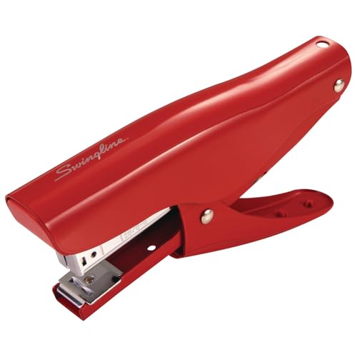 Swingline Plier Stapler, Handheld Heavy Duty All Metal Stapler, 25 Sheet Capacity, Jam Free, Vintage Rio Red (S7010159)