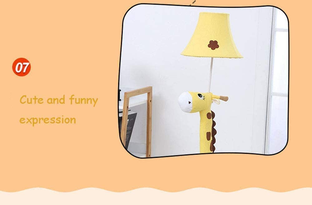 DIY Lampadaire Chambre d'enfants Dessin Animé Cerf Lampe sur Pied avec Interrupteur Chambre Moderne Lampe De Chevet Créatif Salon étude Décoration Vertical Liseuse Enfants Cadeau,Jaune,130cm