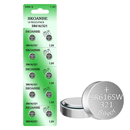 Pilas para Reloj SKOANBE 321 SR616SW 1.5V 10-Pack