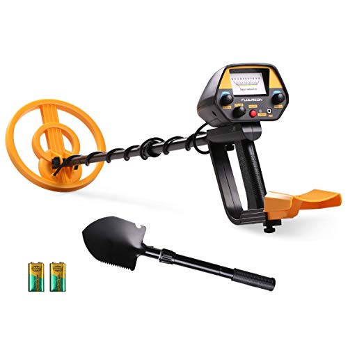 FLOUREON Metal Detector Pinpointer for Kids Adults Metal Finder Gold Detector Waterproof with Spade/Shovel with ALL METAL and DISC Modes,Adjust Sensitivity,Battery Included