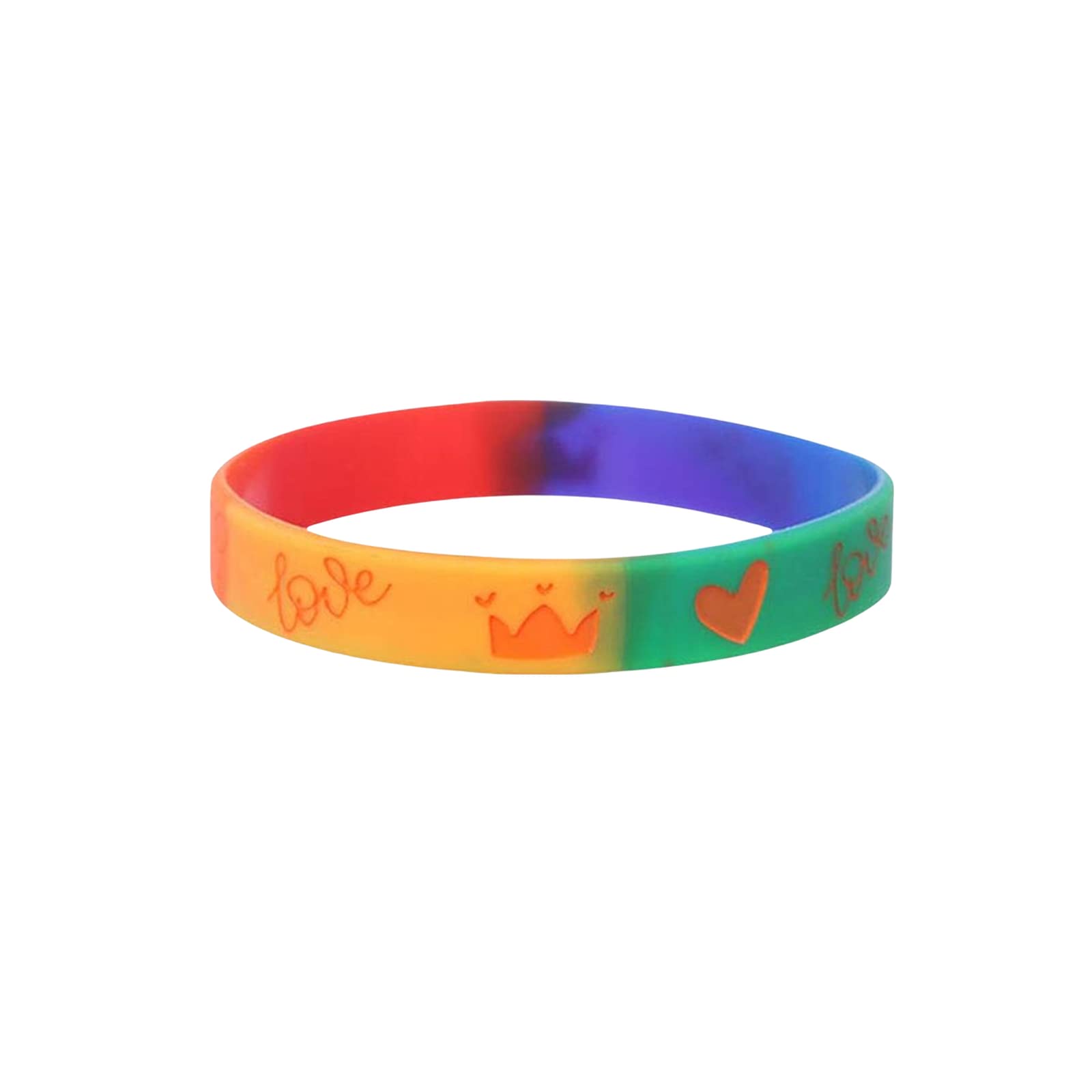 TRANSDECA Pride Accessories Set - PU Leather LGBTQ+ Bracelet & Gold Metal Pride Pin (2-Piece) - View #4