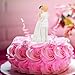 DOITOOL Wedding Cake Decoration 5.31 Inch Resin Couple Figurine Cake Pick for Valentine S Day Anniversary Engagement Party