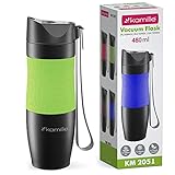 Kamille Coffee Tumbler Stainless Steel Coffee Travel Mug - Double Wall Thermal Vacuum Insulated Coffee Cup with Lid for Cold, Ice Drinks and Hot Beverage-16oz