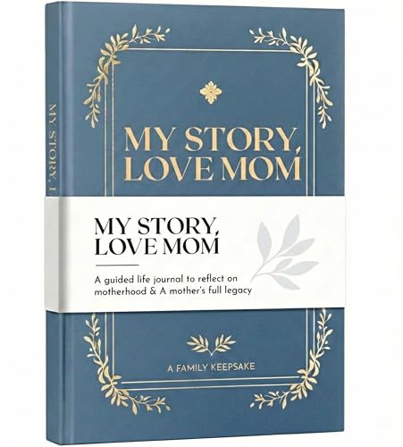 Booky Baby - Mom's Life Story Journal, Gifts for Mother's Day, (Hardcover) Keepsake To Tell Moms Story, Mom Journal, Memory Book for Mothers to Fill Out, Over 300 Guided Questions