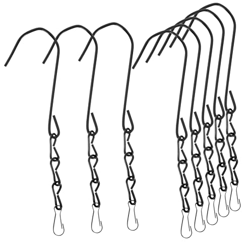INOOMP 8pcs Metal Chain for Hanging Bird Feeders Flower Pots Home Decor Weatherproof Chain and Lock