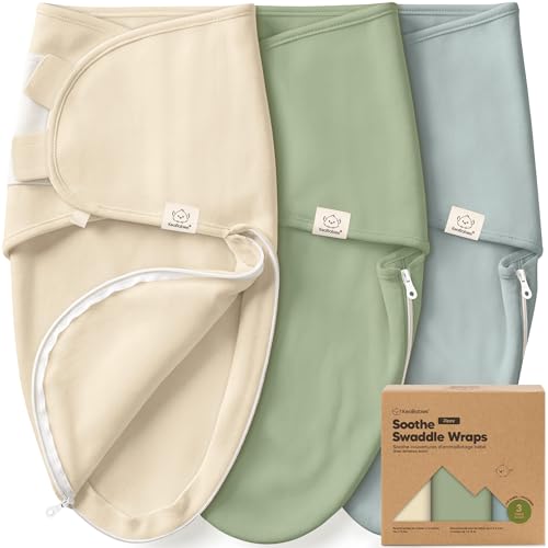 Image of Baby Swaddle Sleep Sacks with Zipper - 3-Pack Swaddles for Newborns 0-3 Months, Infant, Baby Girls, Boys, Soft & Durable Newborn Sleep Sack, Easy Diaper Change Swaddling Blanket (Slate, OS)