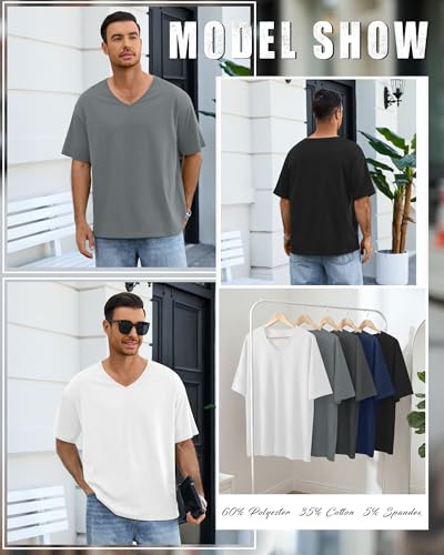50% Off 5-Pack Men's V-Neck T-Shirts - Neer Combo - Image 5