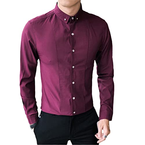 Chemise de smoking bordeaux pour vos soirées de gala en taille XL