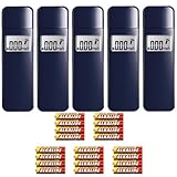 タニタ アルコールチェッカー ネイビー （5個まとめ売り＆単4電池4本入り×5パック） EA-100 NV アルコール検知器 セルフチェック