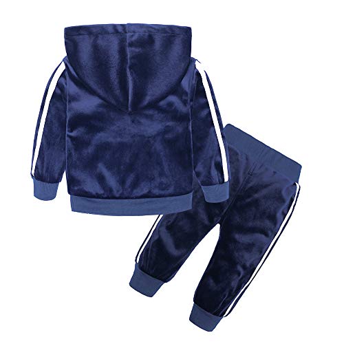 MYGBCPJS 2Pcs Fashion Toddler Baby Girl Velvet Sweatshirt Tops Pant Set Tracksuit2
