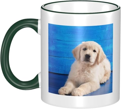 男女贈り物犬柄 おも動物 耐熱カップ セラミック ティーカップ 陶器 マグ マグカップ コーヒーカップ かわいい セラミック おしゃれコップ かわいい 景品 マグ 贈答品 Dark Green
