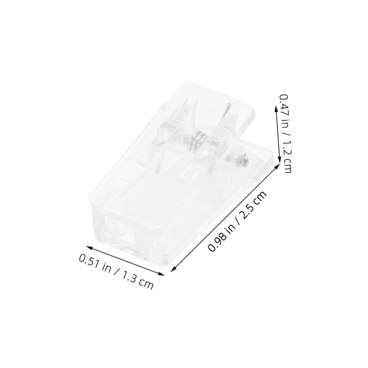 Housoutil 100pcs Self Adhesive Transparent Wall Clips for Office and Home Acrylic Sticky Picture Holders for Posters Documents and Badges