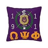 Yofinyake Fraternity Paraphernalia Gifts Pillow Cover Living Room Outdoor Decorative 18x18 Inch, Royal Purple