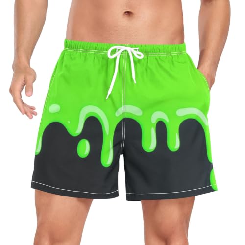 Pantalones cortos de natación para hombre de secado rápido estilo graffiti callejero goteo