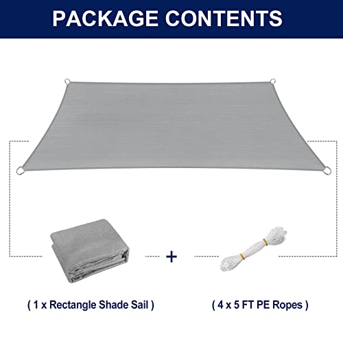 Purefit PFU15-028 Rectangle Sun Shade Sails Outdoor 8 X 10 Ft thumb #4