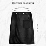 Aomig ręcznik do sauny, 80 cm x 150 cm, z elastycznym zapięciem na rzep, ręczniki gimnastyczne z kieszenią