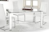 Las medidas de la mesa son: 140 cm (largo) x 90 cm (ancho) x 73,5 cm (alto)