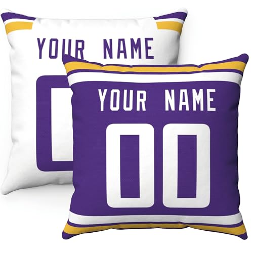 Image of ANTKING Throw Pillow 2 Pack Custom Any Name and Number Personalized Gift for Men Women Boys