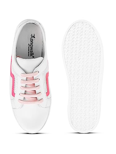 Image of Longwalk White Casual Shoes Sneakers for Women(W-4029)