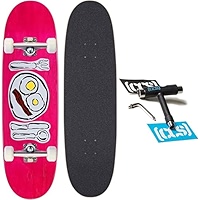 CCS Ink Blot Logo Complete Skateboard - Red 8.25 Inch Deck With Professional Components, Ready To Ride