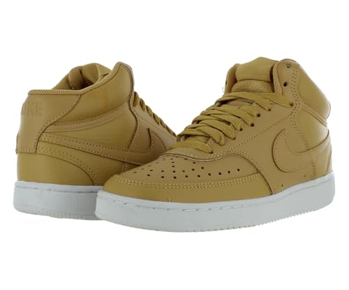 Nike Nike Court Vision Mid Womens Shoes Size 5, Color: Twine/Twine/White-Brown