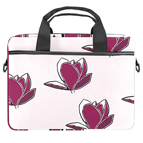 Pochette ordinateur à fleurs violettes : l'élégance à votre épaule