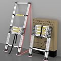 Telescoping Ladder Extension Telescopic Collapsible - 8.5 FT Rv Telescope Foldable Extendable Tall Compact Aluminum Ladders - for House Roof Travel Trailers Adjustable Retractable - 330lbs Capacity