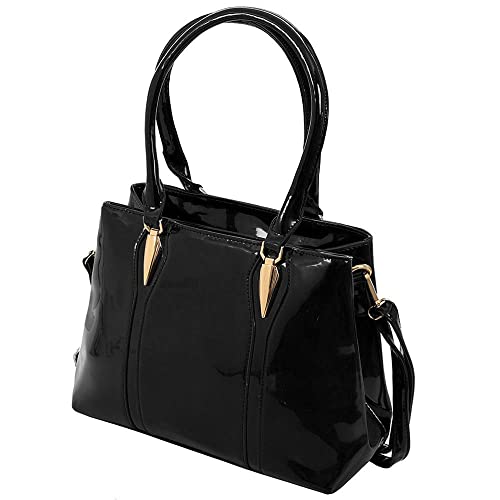 Pasta Feminina Tote Bag PA5001, LS Bolsas, Preta, 40 x 31 x 10 cm