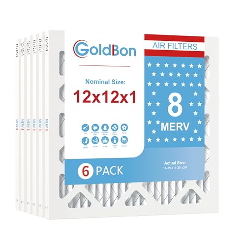 Image of 12x12x1 MERV 8 Air Filter 6-Pack for HVAC Furnace