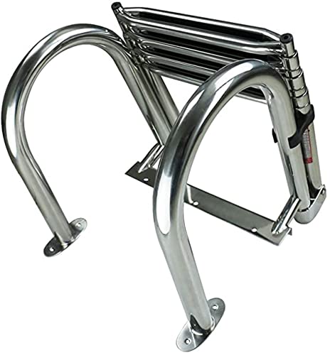 Escalera telescópica para yate, 4 peldaños, acero inox miniatura 1