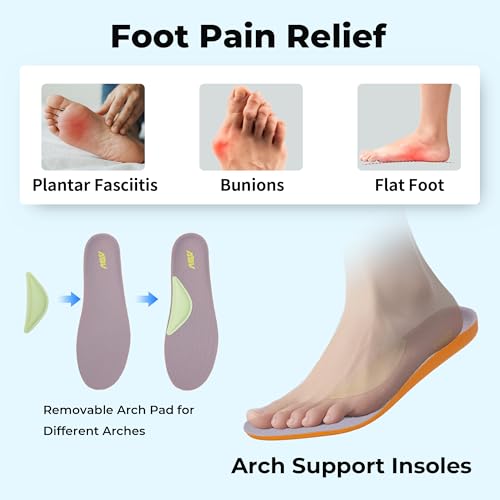 Image of MAFEKE Womens Wide Toe Box Walking Shoes Arch Support Orthotic Sneakers Wide Width Tennis Shoes for Plantar Fasciitis Bunions US 6.5-11