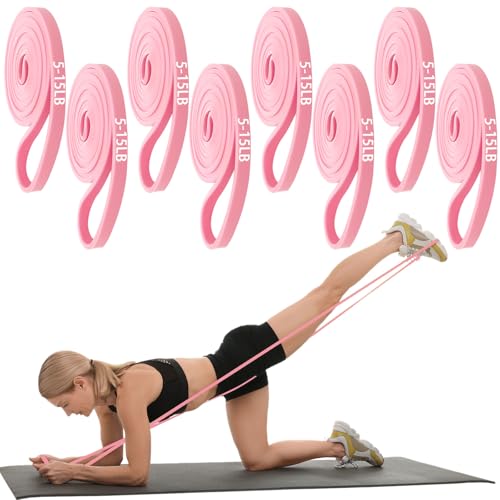 Image of 8 Pcs Resistance Bands Pull up Bands Pull up Assistance Bands Exercise Workout Bands for Working Out Muscle Training Physical Therapy Muscle Training Men and Women
