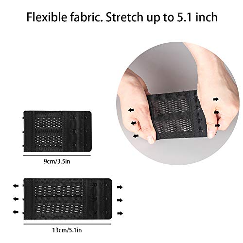 Aphlos New Version 12 Pack Flexible Bra Extender Strap 2/3/4 Hooks Adjustable Bra Strap 4 Assorted Colors #TOP3