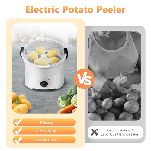 Pelador eléctrico de patatas de 85 W y capacidad de 0,8 kg para cocina 3