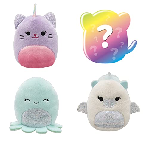 Squishville by Original Squishmallows Sparkle Squad Plush, Four 2-Inch Squishmallows Plush Including Mina, Darby, and Nara - Image 3
