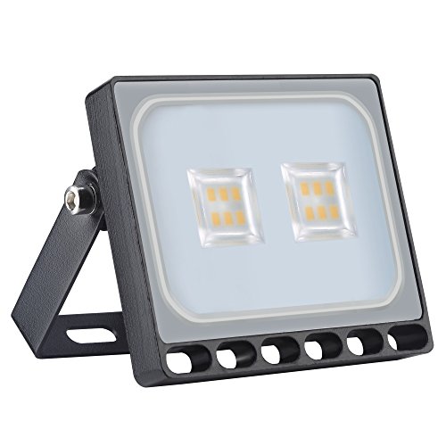 Yuanline LED Slim Foco Proyector, IP67 Impermeable, 2835 LED Bombilla, Iluminación Interior y Exterior,10w Luz Cálida: 3000-3500K