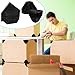 ZENFUN 200 Pcs Packaging Edge Protectors, Plastic Heavy Duty Shipping Box Corner Protectors Corner Guards for Boxes, Cartons, Panel Packaging, Black, 2.4'' L x 2.4'' W x 2.4'' H