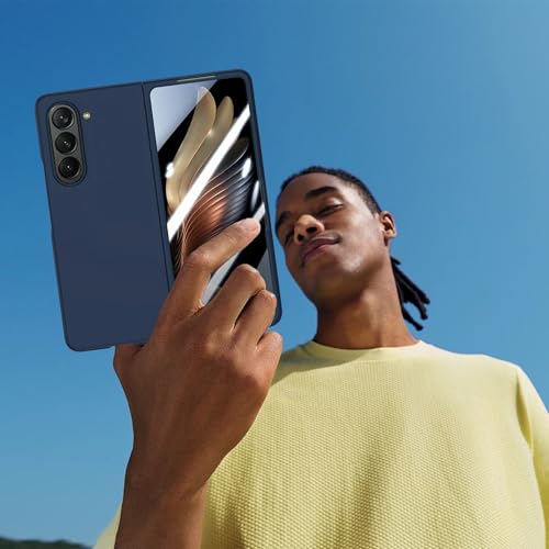 Image of amazon basics Liquid Silicone Case Cover for Samsung Galaxy Z Fold 6 (Blue)