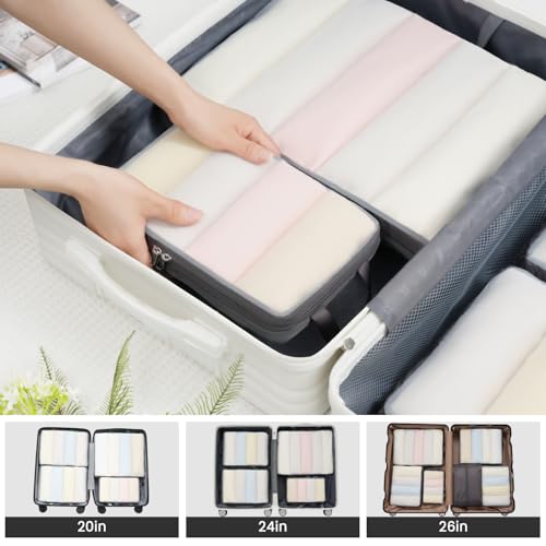 Image of BAGAIL 6 Set Ultralight Compression Packing Cubes Packing Organizer for Travel Accessories Luggage Suitcase Backpack