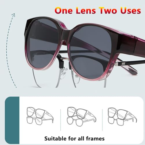 Filterseed Sunglasses,Filterseed Polarized Sunglasses Women,2025 New Belladora Fit Over Sunglass,Over Glasses(Style-E)4