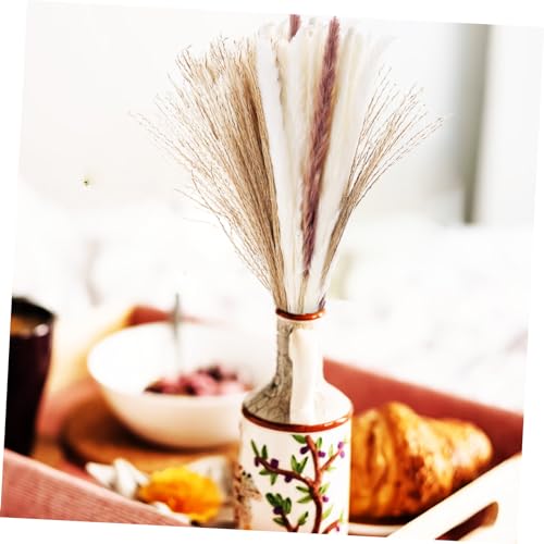 MAGICLULU 120 Peças Flores De Junco Secas Grama Artificial Galhos De Grama Seca Decoração De Junco S