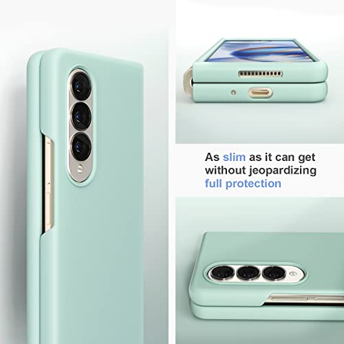 Coque silicone Samsung Z Fold 4 antichoc vert clair 5G