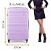 A2B Luggage Hardside Suitcases with Wheels - Hard Shell Luggage Quality Tested Wheels & Handles (Lilac, XL)