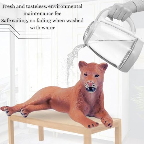 Image of Wildlife Realistic Lion Animal Action Figure Toy for Kids Mountain Wild African Lions Miniature Animals Fidge Educational and Learning Playset Toys for Girls and Boys Best Birthday Gift (1Pc)
