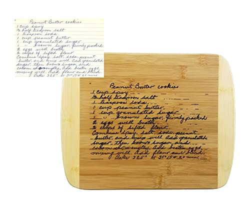 Personalized handwritten recipe cutting board