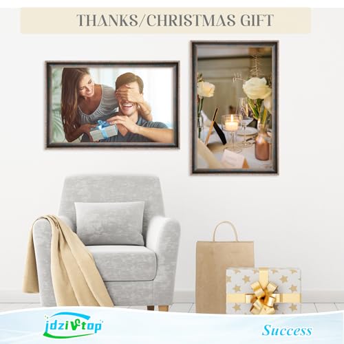 JDZIVTOP 20x30 Frame Vintage Green, Ornate 30x20in Picture Frame with Floral Trim, for 20 x 30inch Gallery Photo Pic with HD Plexiglass, 1.6in Widen 0.8in Thick, Horizontal Vertical Wall Display by JDZIVTOP - Used condition - Image 6